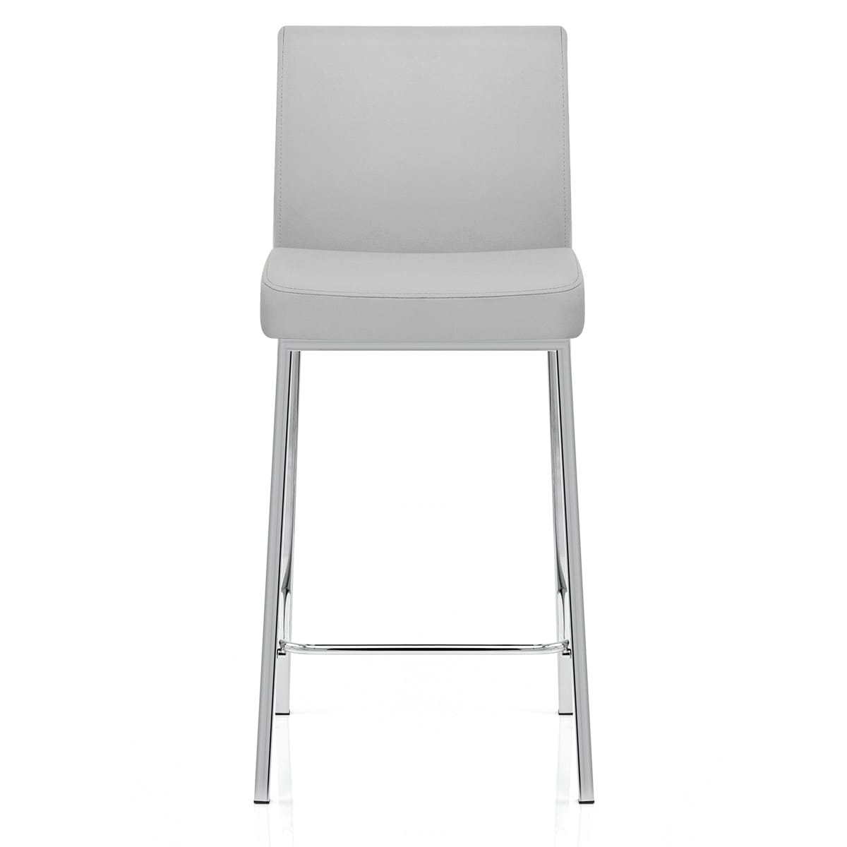Tabouret Faux Cuir Chrome - Pacino Gris 