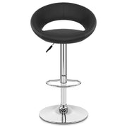 Padded Crescent Bar Stool Black