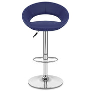 Padded Crescent Bar Stool Blue