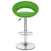 Padded Crescent Bar Stool Green