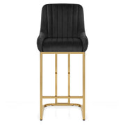 Paget Bar Stool Black Velvet