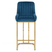 Paget Bar Stool Blue Velvet