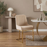 Chaise Velours - Paget Crème 