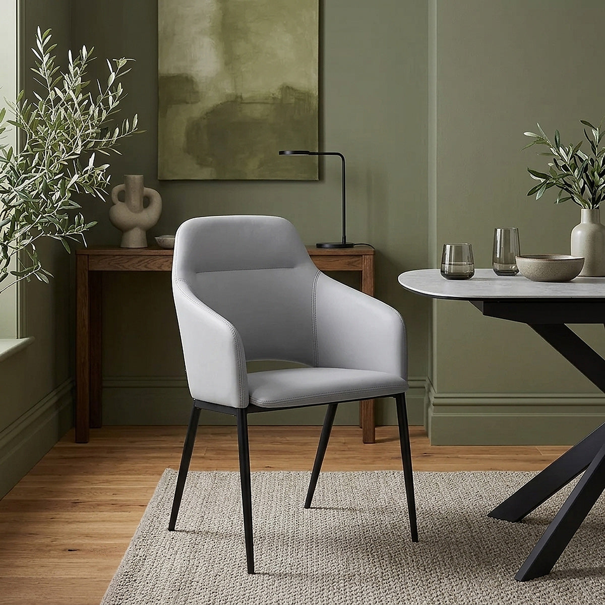 Chaise Faux Cuir - Palma Gris 