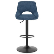 Paris Bar Stool Blue Fabric