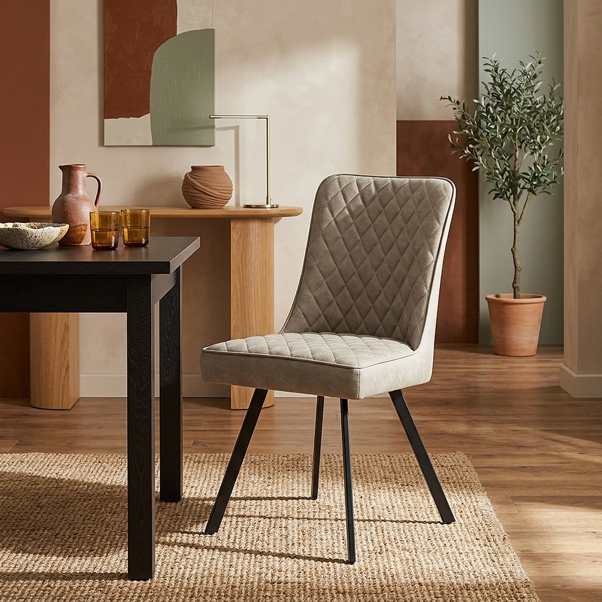 Chaise Faux Cuir - Pascal Taupe 