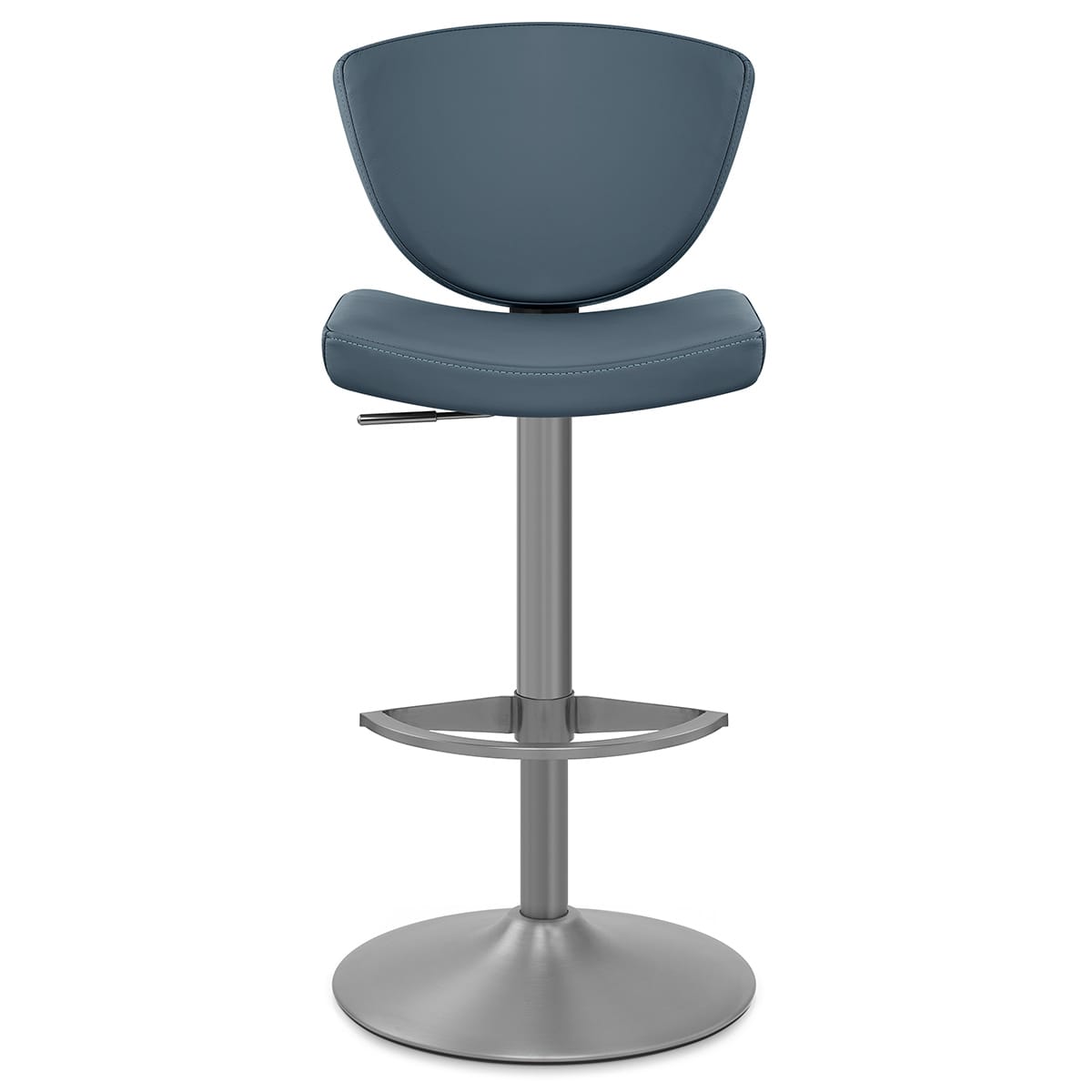 Tabouret de Bar Cuir Véritable - Pearl Bleu 