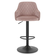 Perth Bar Stool Pink Velvet