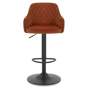 Perth Bar Stool Rust Velvet