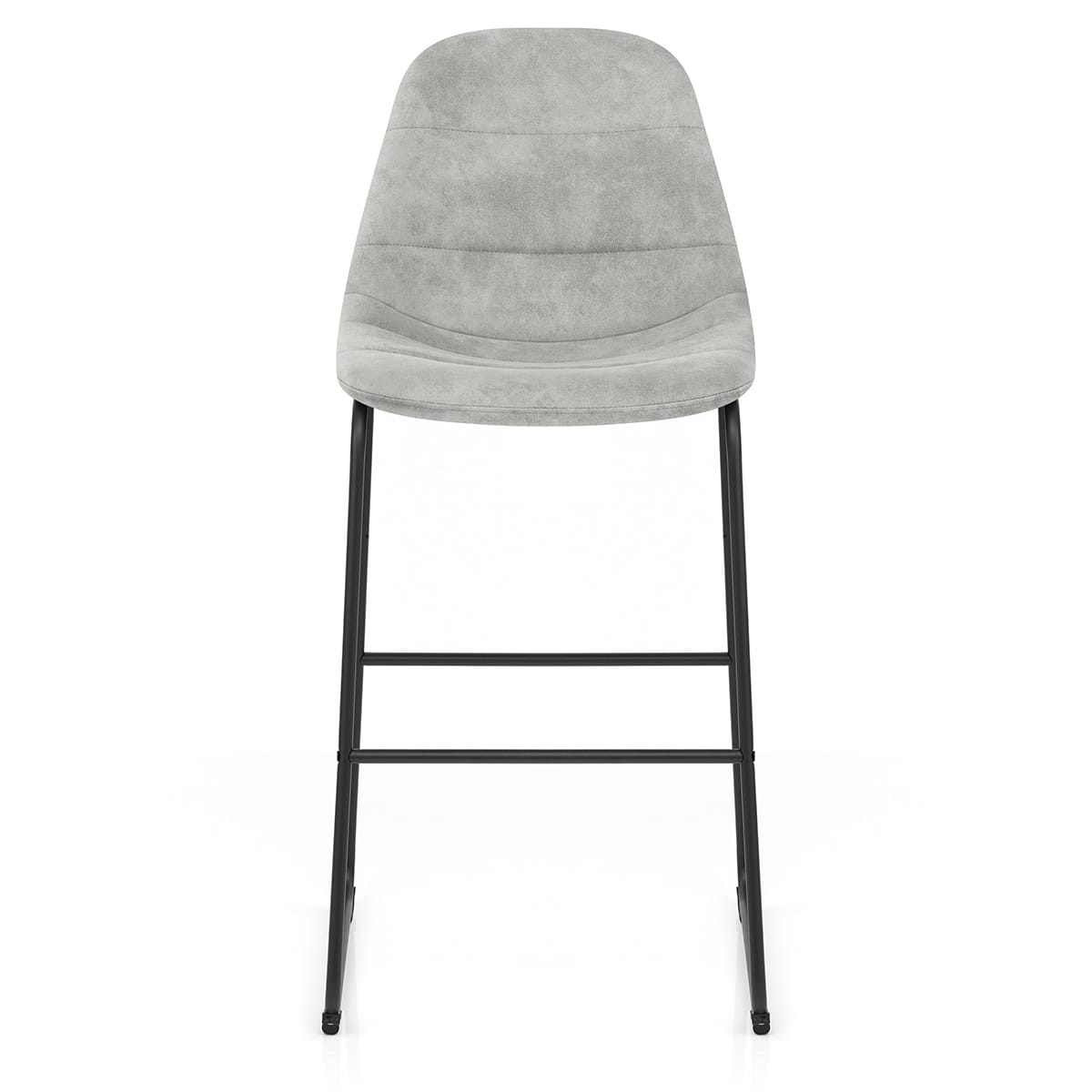 Tabouret de Bar Faux Daim - Platina Gris 