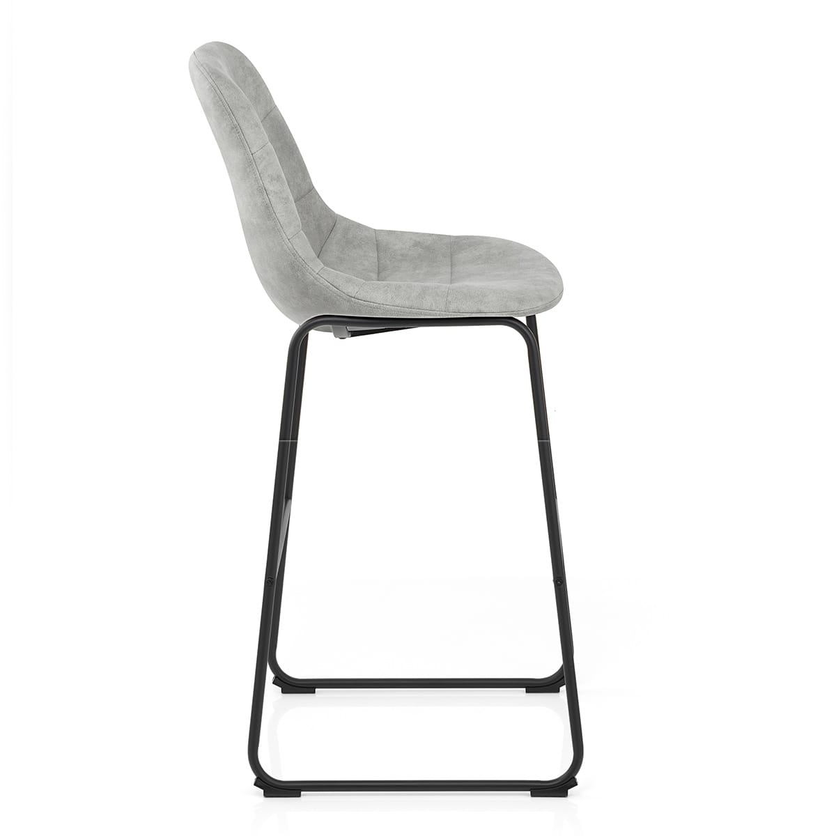 Tabouret de Bar Faux Daim - Platina Gris 