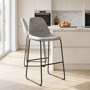 Tabouret de Bar Faux Daim - Platina Gris 