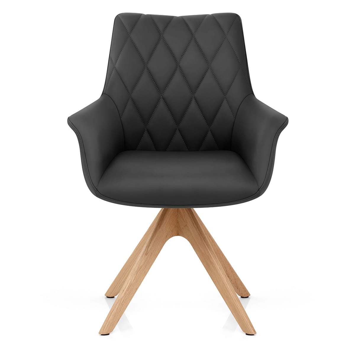 Chaise Cuir Veritable Bois - Portobello Noir