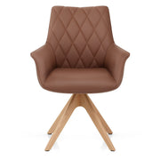 Chaise Cuir Veritable Bois - Portobello Marron