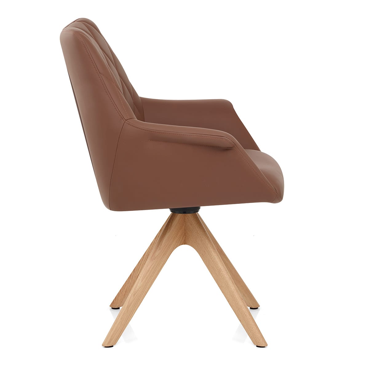 Chaise Cuir Veritable Bois - Portobello Marron