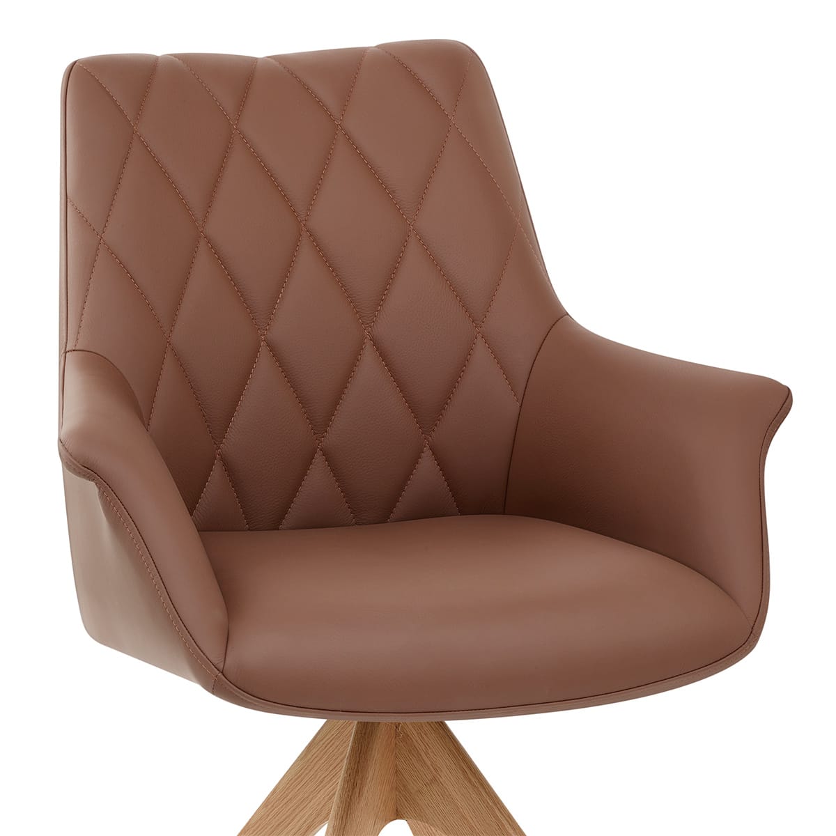 Chaise Cuir Veritable Bois - Portobello Marron