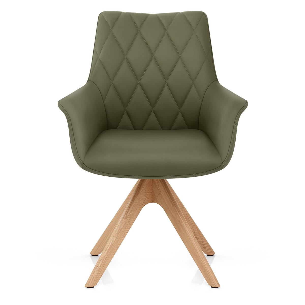Chaise Cuir Veritable Bois - Portobello Vert
