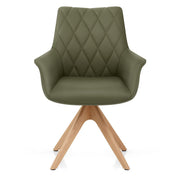 Chaise Cuir Veritable Bois - Portobello Vert