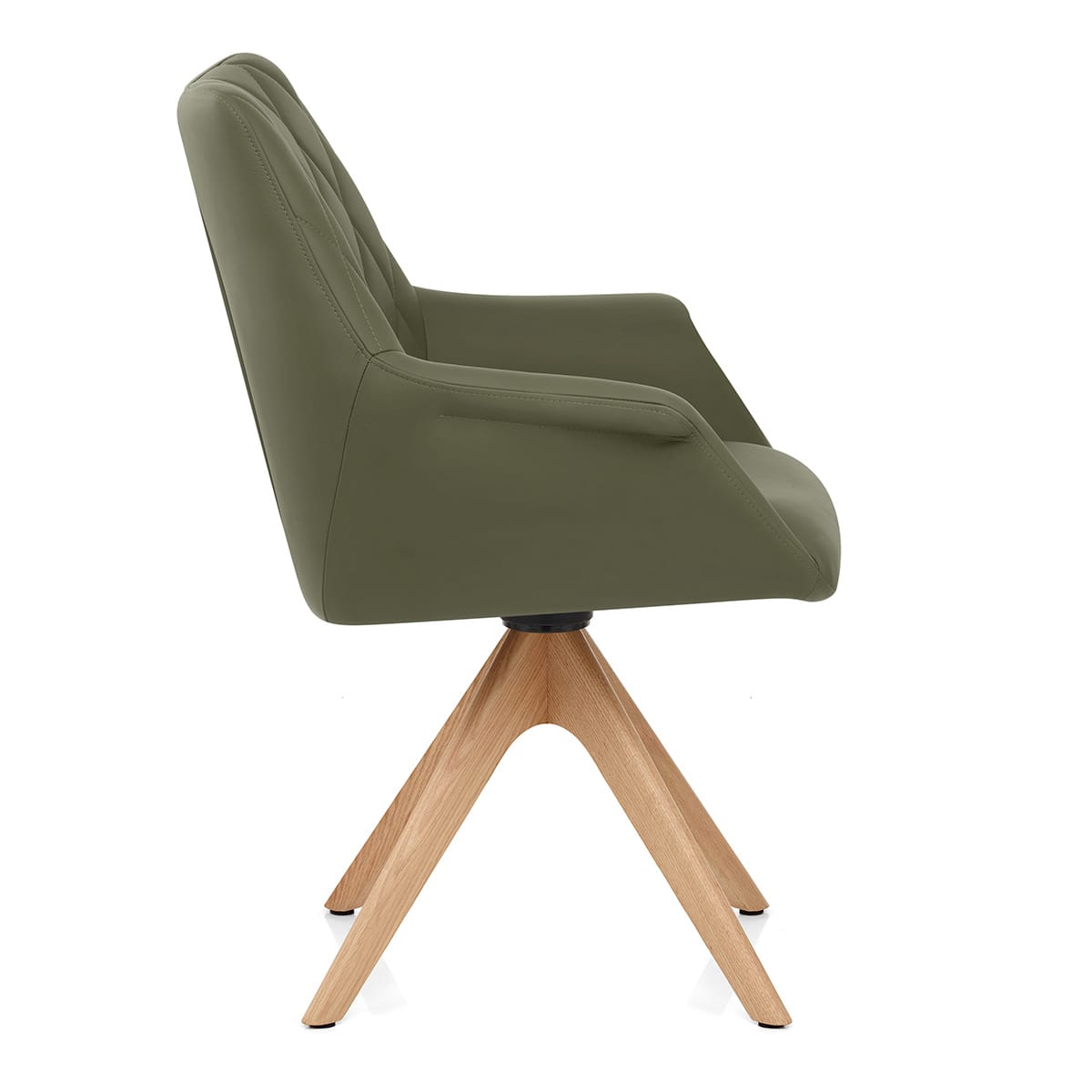 Chaise Cuir Veritable Bois - Portobello Vert