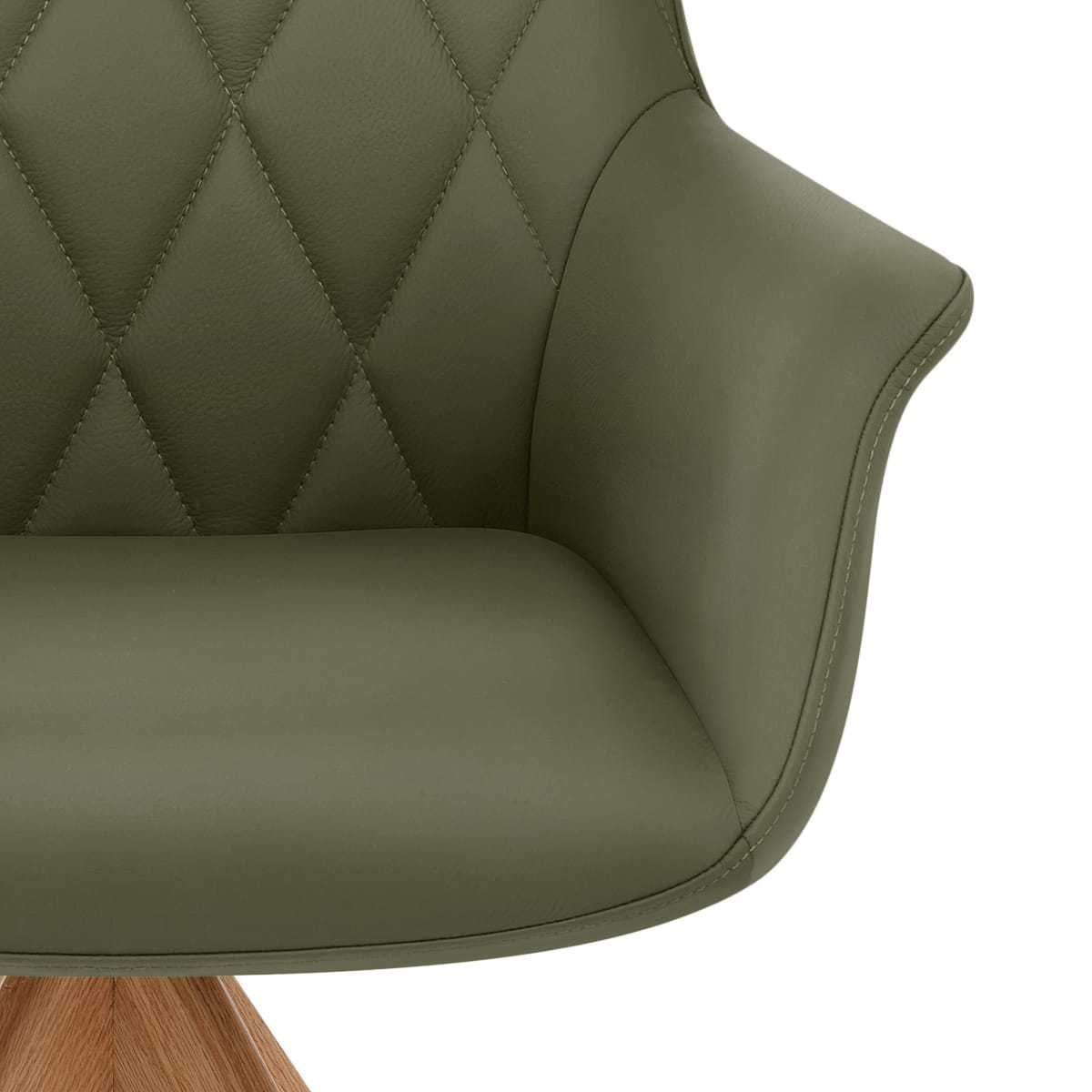 Chaise Cuir Veritable Bois - Portobello Vert