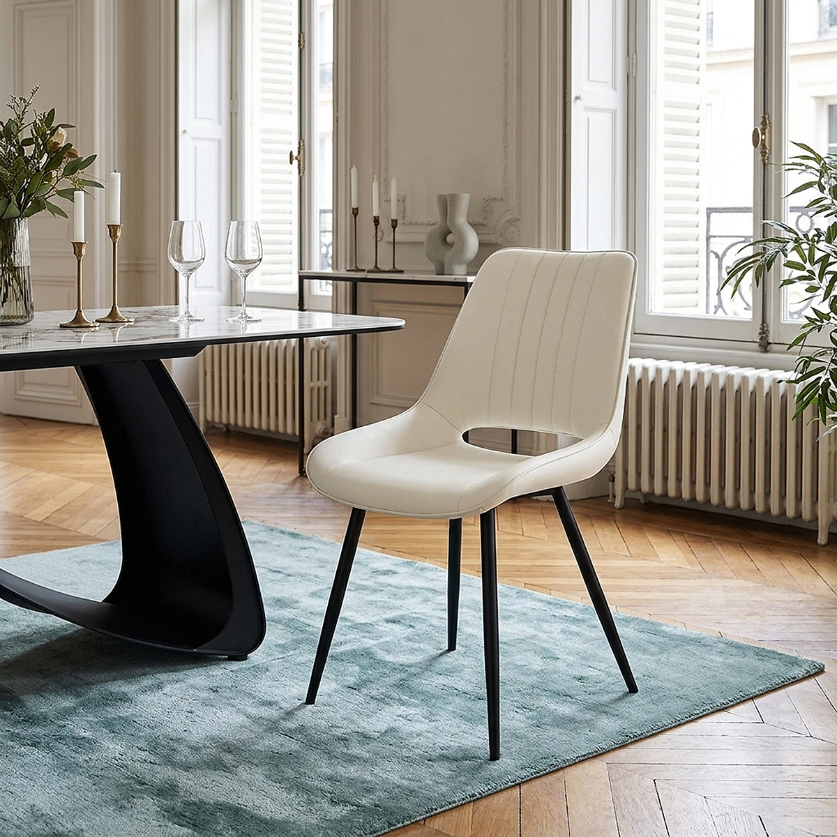 Chaise Faux Cuir - Priya Crème 