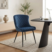 Chaise Velours - Provence Bleu 