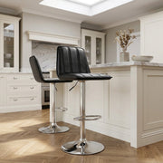 Tabouret de Bar Faux Cuir Antique - Pulse Noir 