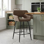 Tabouret Tissu - Raven Marron 