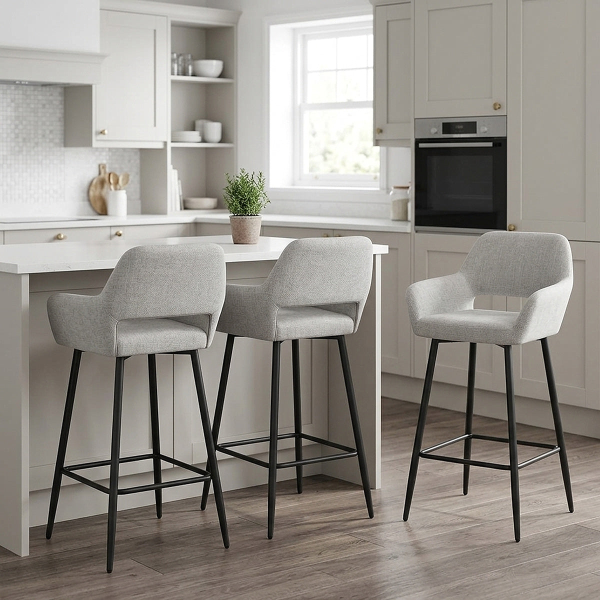 Tabouret Tissu - Raven Gris 