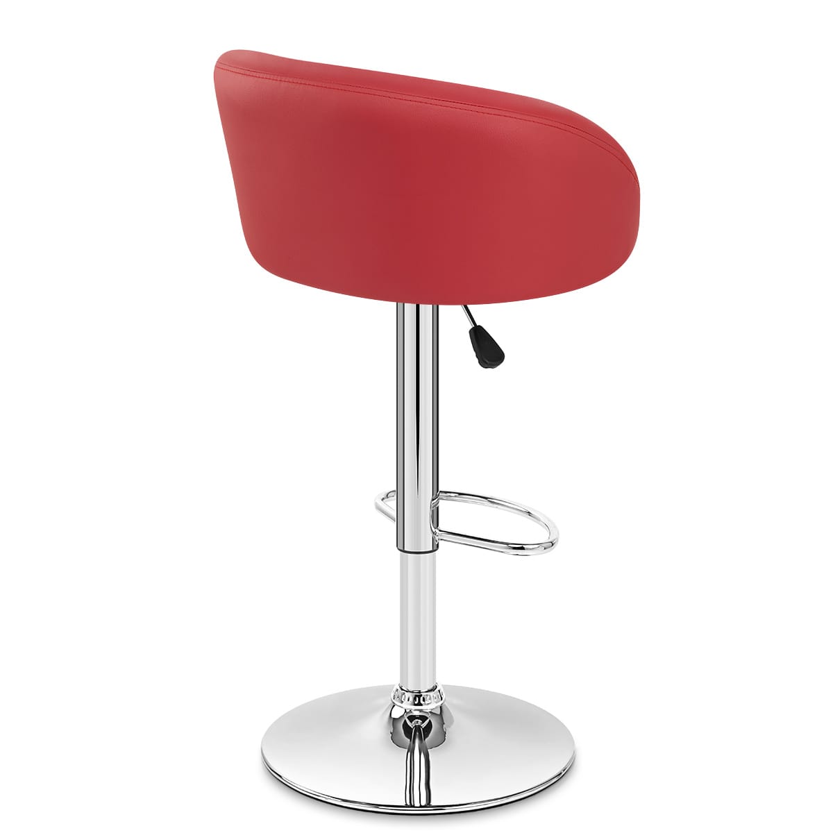 Red Faux Leather Eclipse Stool