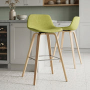 Tabouret De Bar Bois Tissu - Reef Vert