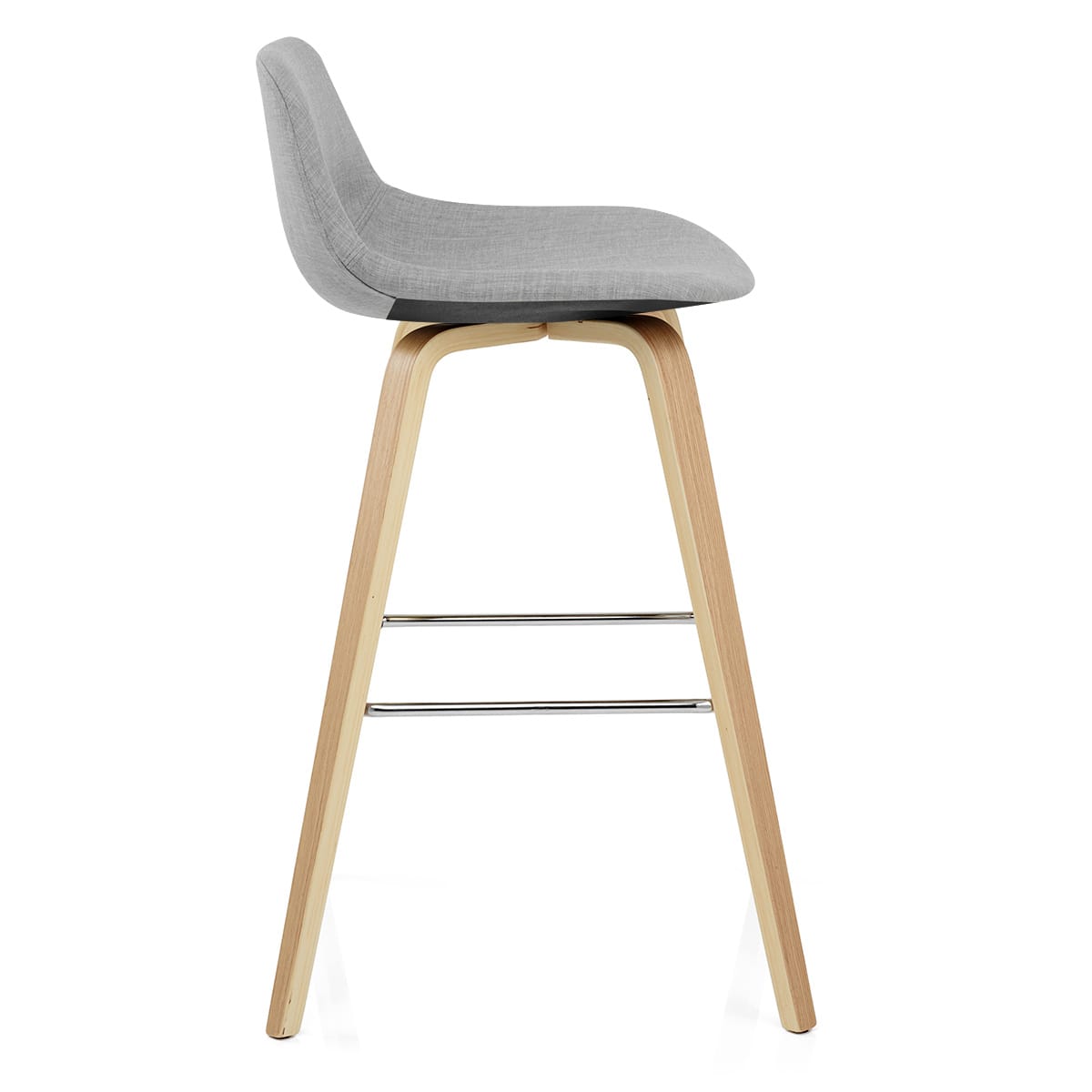 Tabouret De Bar Bois Tissu - Reef Gris