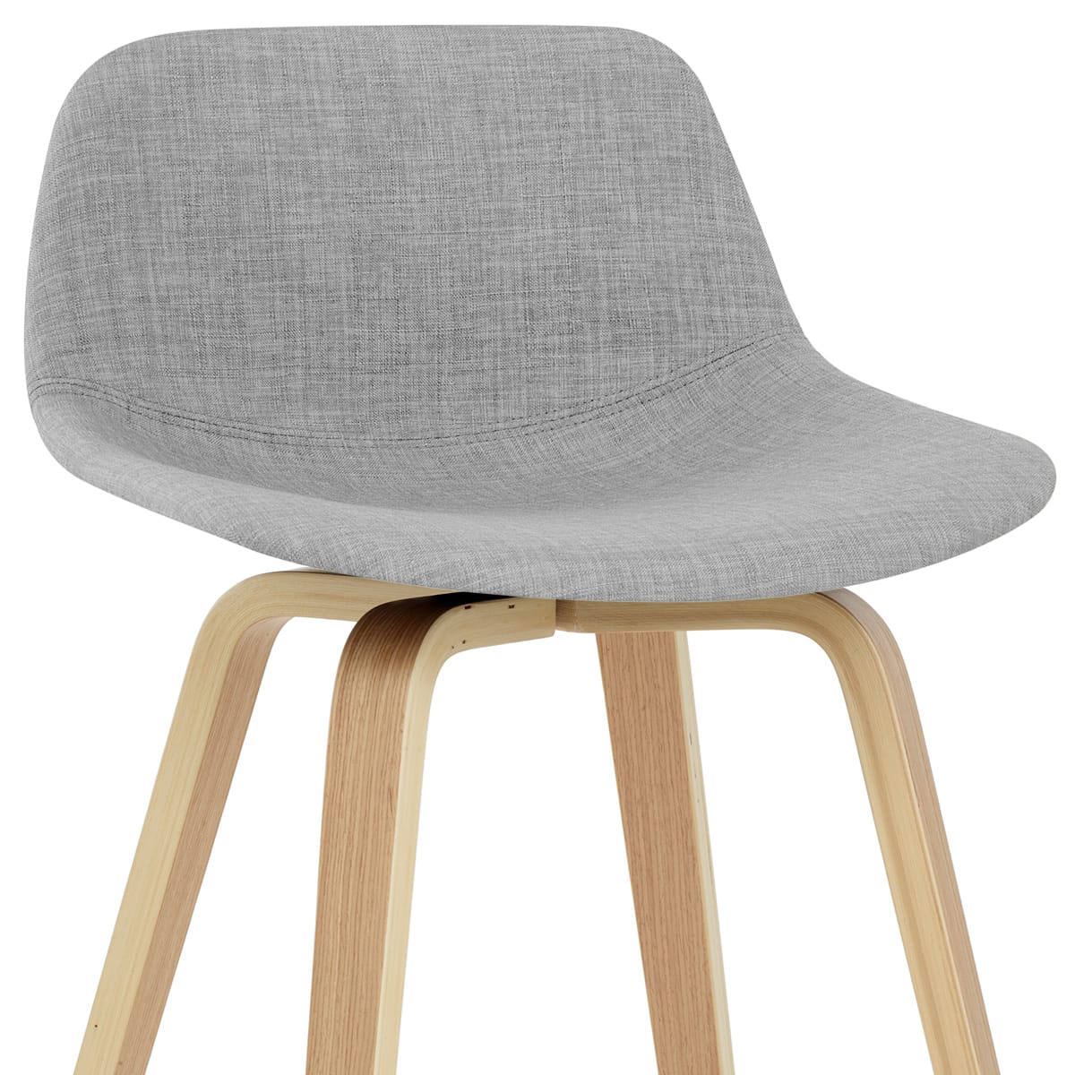Tabouret De Bar Bois Tissu - Reef Gris