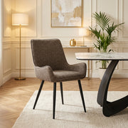 Chaise Tissu - Rene Marron 