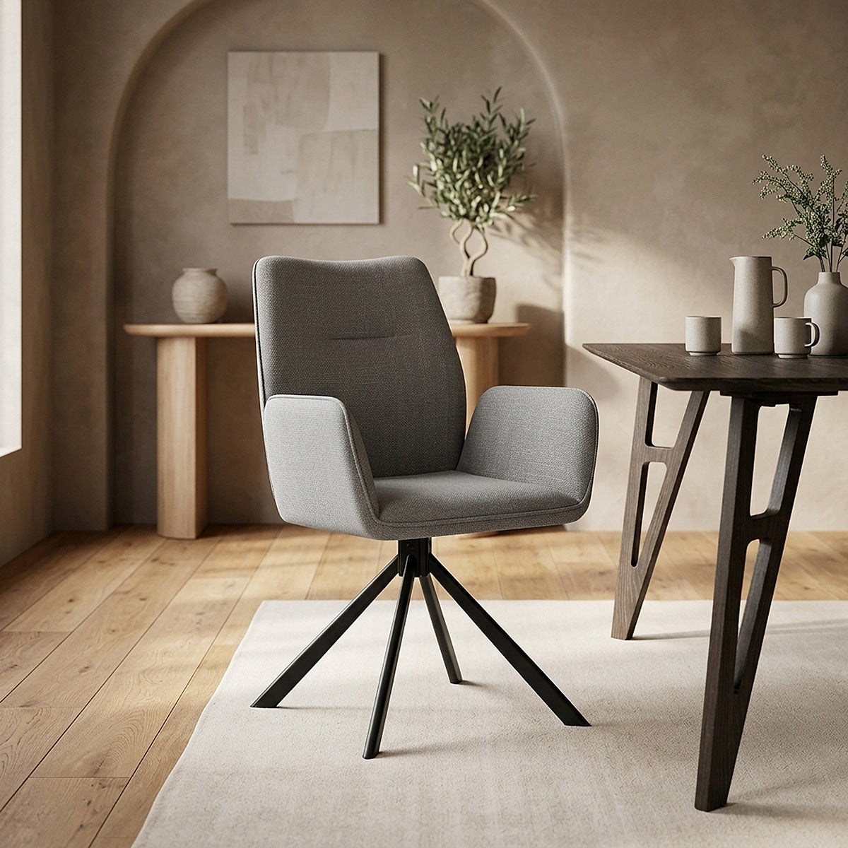 Chaise Tissu - Rici Gris