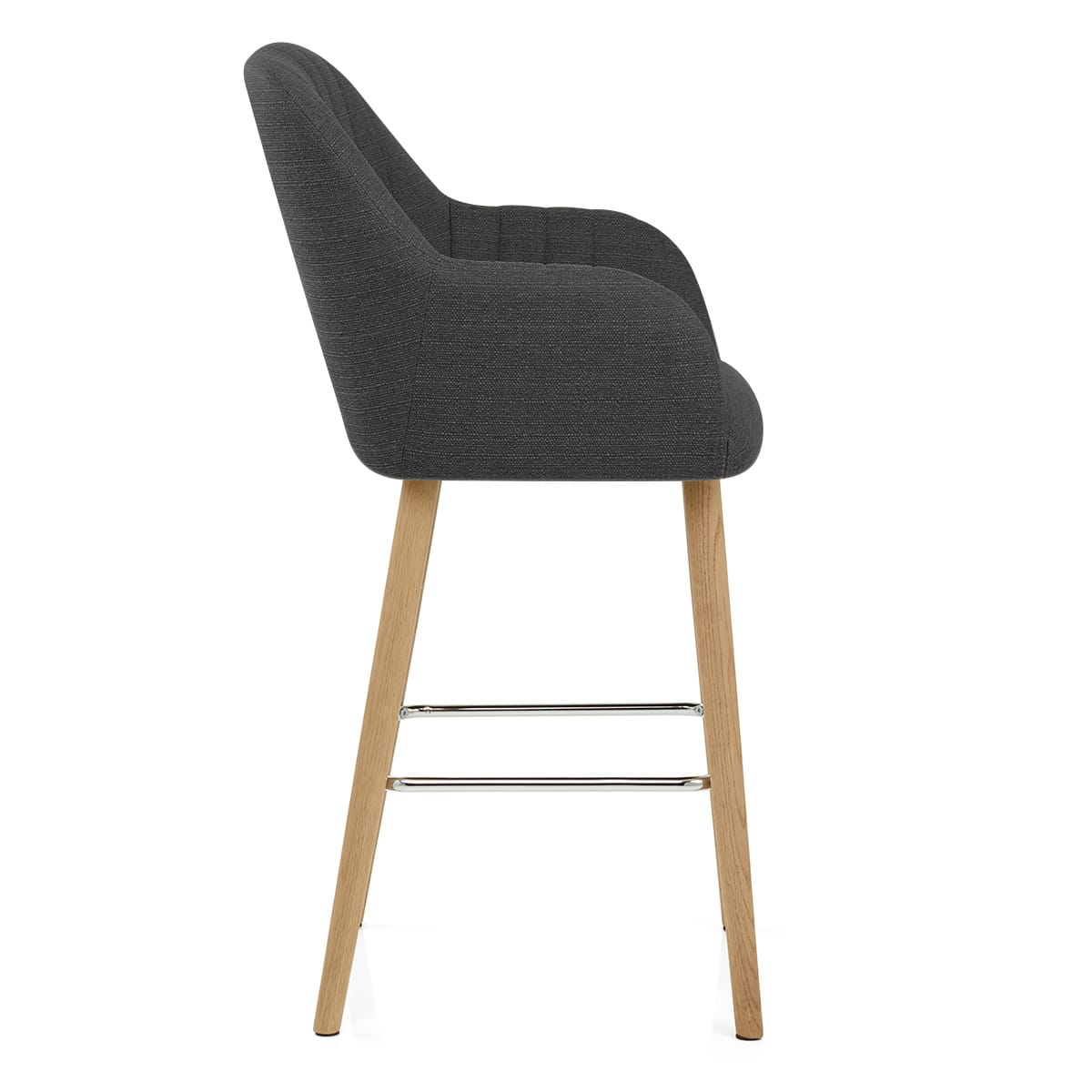 Tabouret de Bar Tissu - Rio Gris Foncé 
