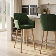 Chaise de bar Bois Velours - Rio Vert 