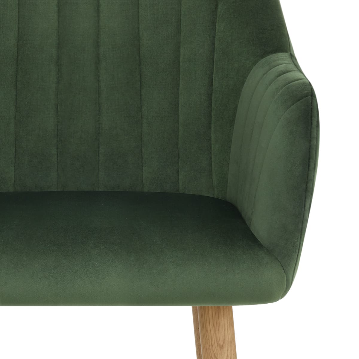 Rio Wooden Stool Green Velvet