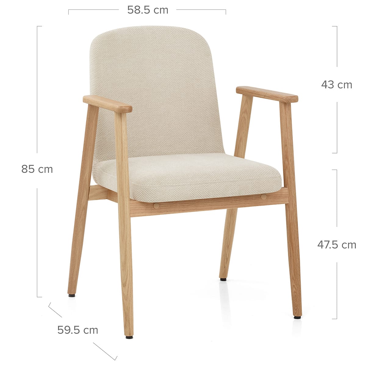 Chaise Tissu - Ripley Crème