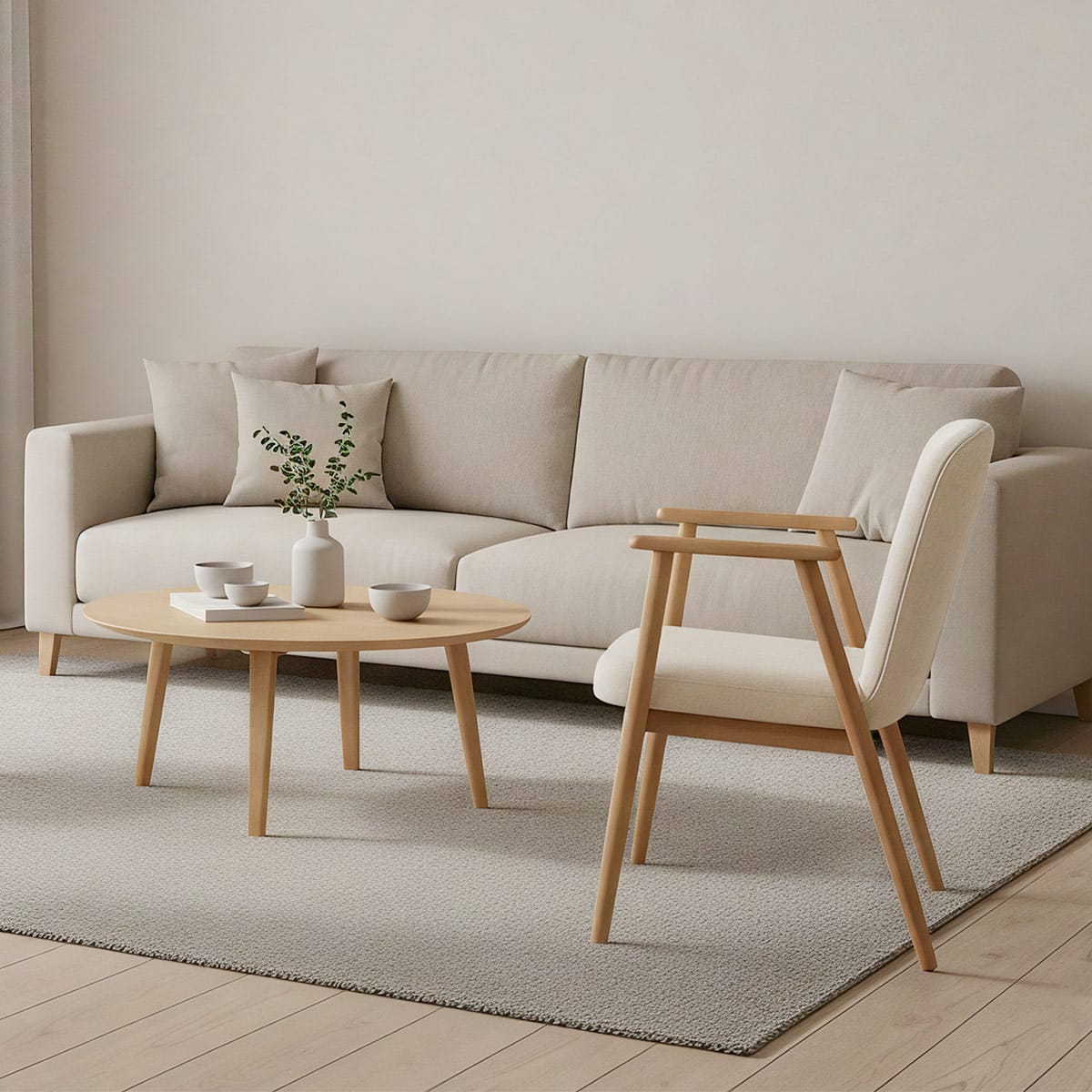 Chaise Tissu - Ripley Crème