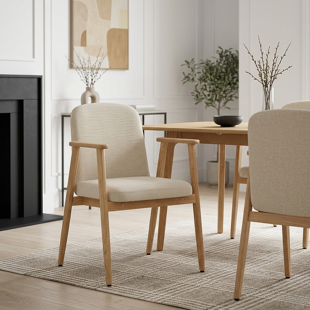 Chaise Tissu - Ripley Crème