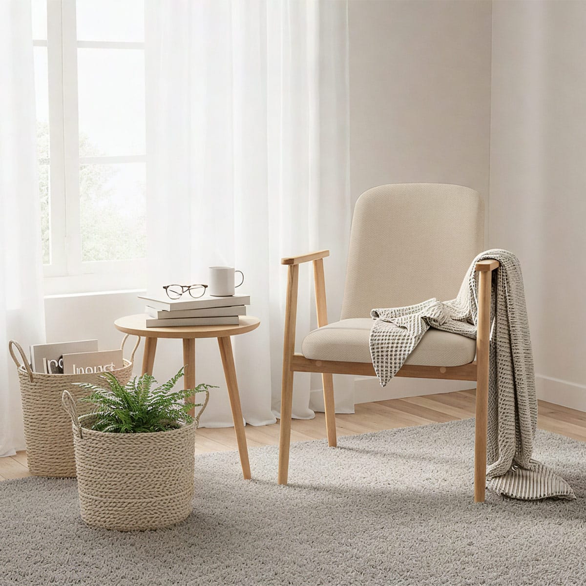 Chaise Tissu - Ripley Crème