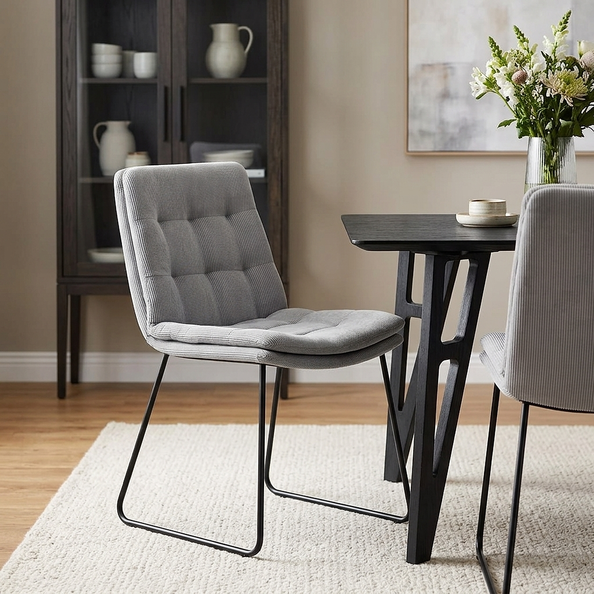 Chaise Tissu - Riva Gris 