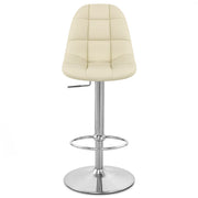 Rochelle Brushed Steel Stool Cream