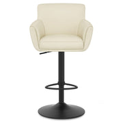Rome Real Leather Gas Lift Stool Cream