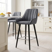 Tabouret de Bar Faux Cuir - Rosa Bleu 
