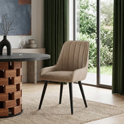 Chaise Faux Cuir - Rosa Taupe 