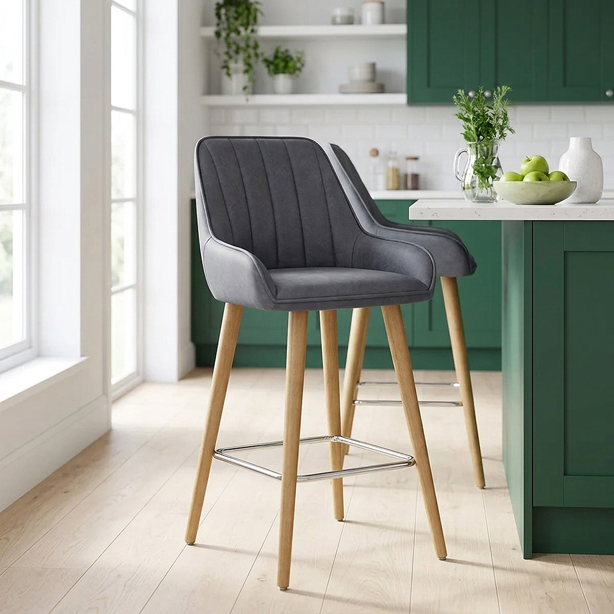 Tabouret de Bar Bois - Rosa Bleu 