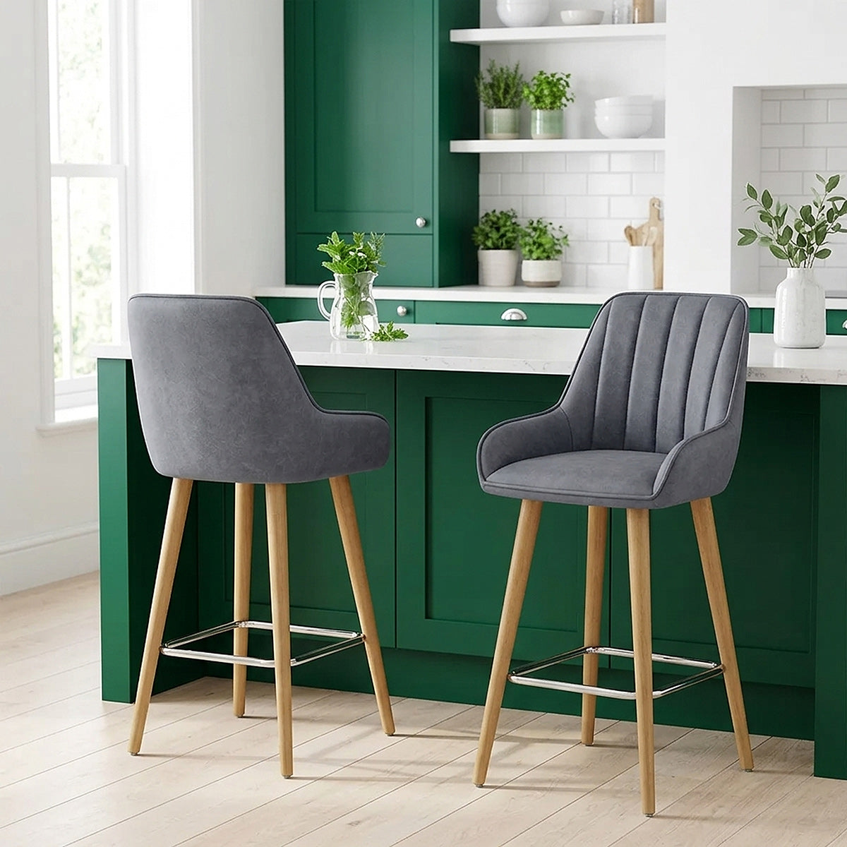 Tabouret de Bar Bois - Rosa Bleu 