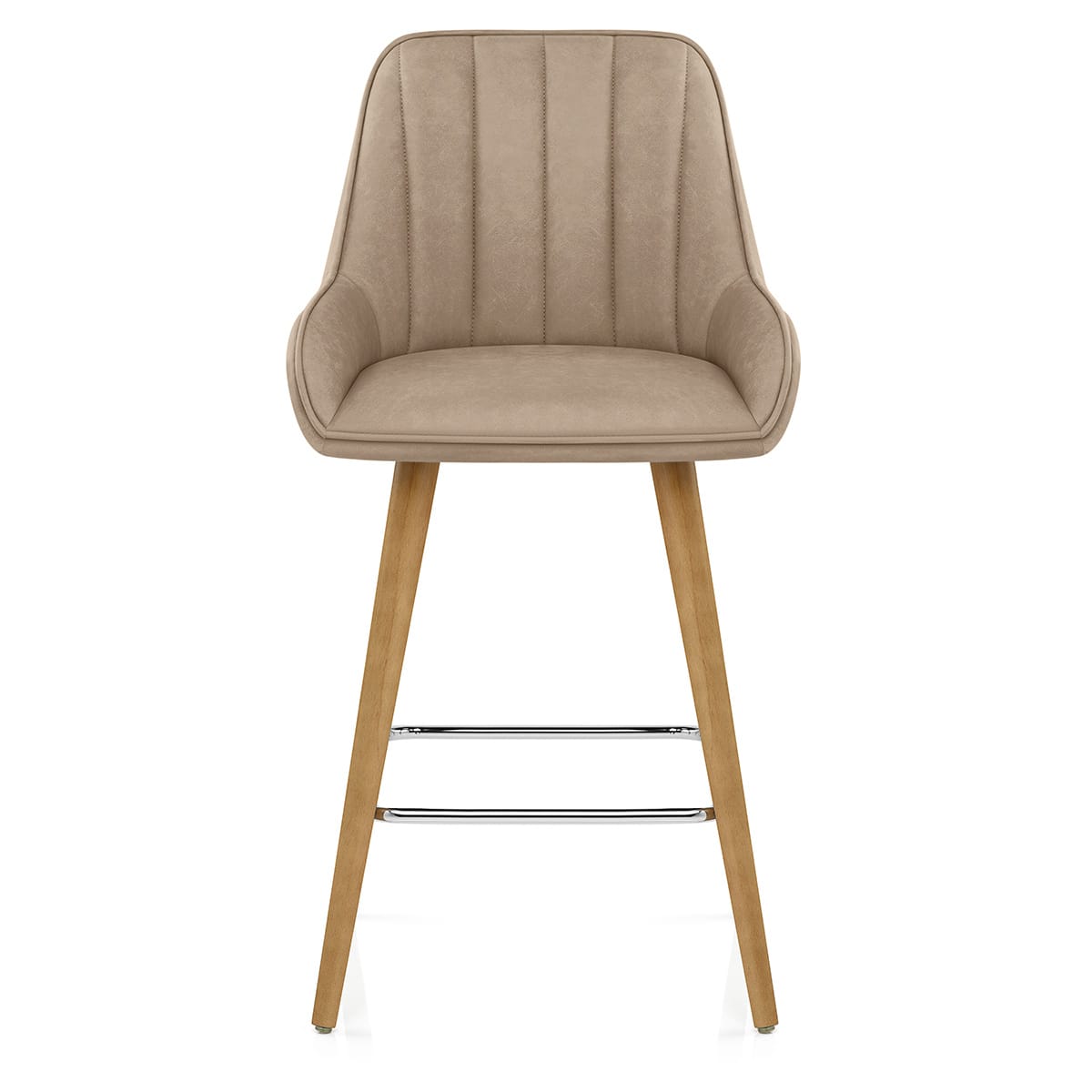 Tabouret de Bar Bois - Rosa Taupe 
